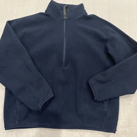 [S]Lululemon Navy Fleece Sweatshirt 1/2 Zip Pullover Men’s Sweater - Picture 7 of 8